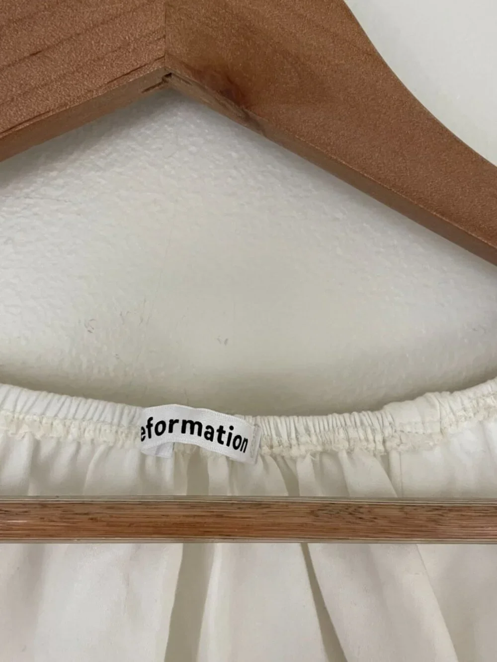 Reformation Sonny White Ruched Puff Sleeve Top Size 0
